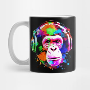 Headphones On Chimp Mug